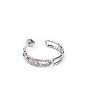 Καρφωτό σκουλαρίκι AA-S225 - Ασημί