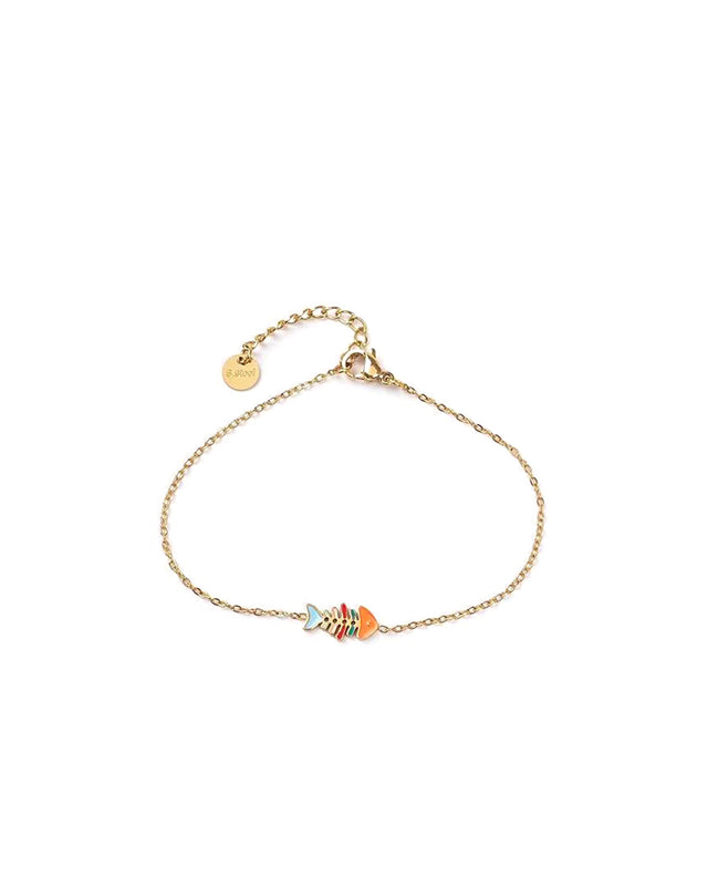 Βραχιόλι με διακοσμητικό ψαροκοκκαλο YC-B118 - Χρυσό