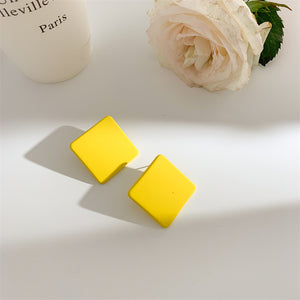 Σκουλαρίκια LM1168 Τετράγωνα Κίτρινα