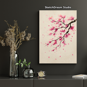 Αφίσα Εκτύπωσης Sakura - Ιαπωνική Τέχνη Τοίχου