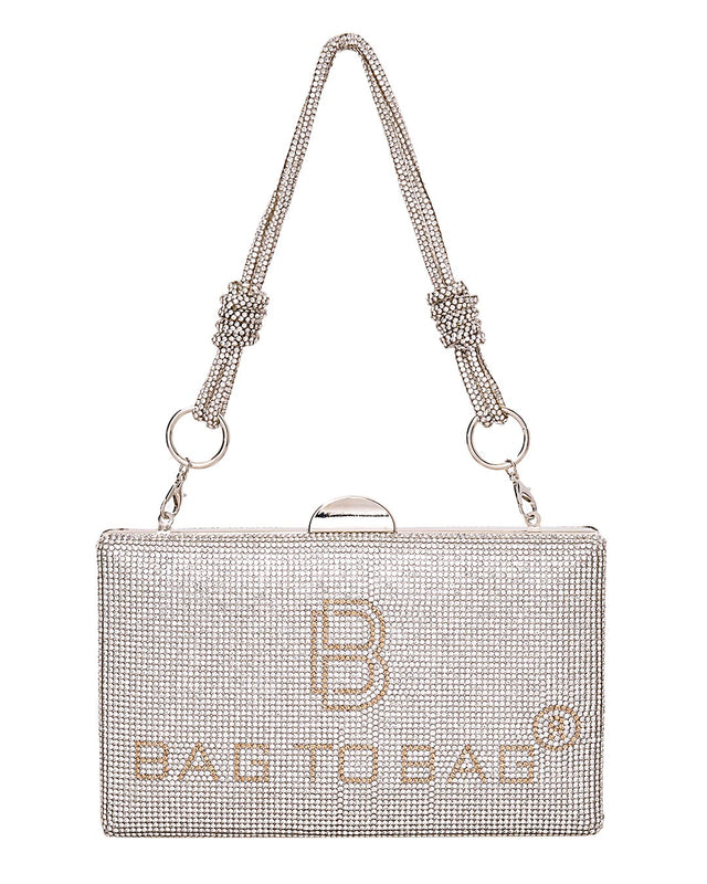 Τσάντα φάκελος clutch CK6019 - Ασημί