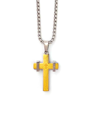 Αλυσίδα λαιμού με σταυρό WW-K442 - Χρυσό