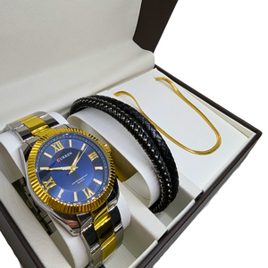 Ανδρικό Σετ Δώρου SD014 με Ρολόι και Αλυσίδα