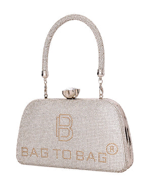 Τσάντα φάκελος clutch CK6021 - Ασημί