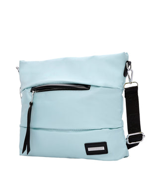 Τσάντα ώμου-χιαστί με αδιάβροχο ύφασμα-KX2236 - Γαλάζιο