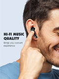 LDNIO earphones με θήκη φόρτισης T01, True Wireless, HiFi, Φ10mm, μαύρα