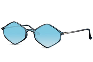 Γυαλιά Ηλίου με Μπλε Σκελετό και Μπλε Φακό