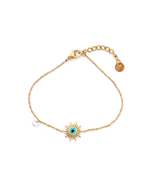 Βραχιόλι με διακοσμητικό ματάκι JN-B110 - Χρυσό