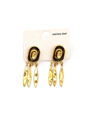 Καρφωτό σκουλαρίκι OO-S434 - Καφέ