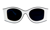 Дамски слънчеви очила Ace Simons с бяла рамка и черни лещи SN-104