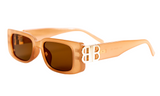 Дамски слънчеви очила Ace Simons с бежова рамка и кафяви лещи SN-162