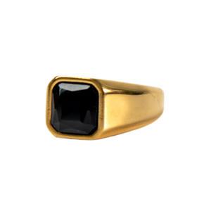 Стоманен мъжки пръстен N-10 злато 