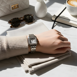 Vintage Γυναικείο Ρολόι Irina Silver με Μεταλλικό Μπρασελέ