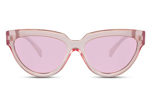 Γυαλιά Ηλίου με Ρόζ Σκελετό και Ρόζ Φακό