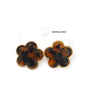 Καρφωτό σκουλαρίκι OO-S439 - Καφέ