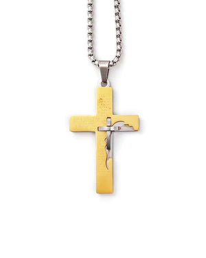 Αλυσίδα λαιμού με σταυρό WW-K444 - Χρυσό