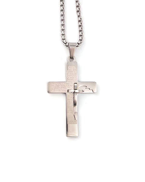 Αλυσίδα λαιμού με σταυρό WW-K444 - Ασημί