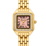 Vintage Γυναικείο Ρολόι Irina Gold Pink με Μεταλλικό Μπρασελέ