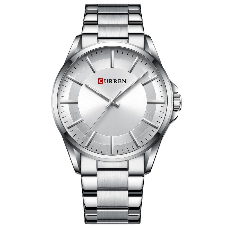 Curren C8429 Silver Ρολόι με Λευκό Καντράν και Ασημένιο Μπρασελέ