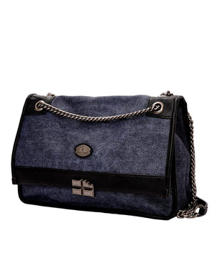 Τσάντα ώμου με αλυσίδα LX-2157 - Μαύρο