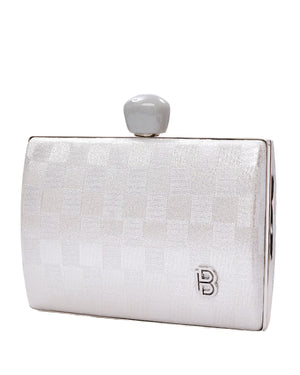 Τσάντα φάκελος clutch -JH-21985 - Ασημί