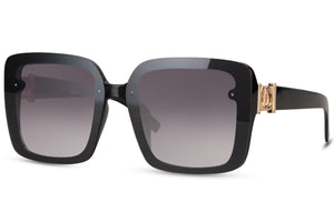 Γυαλιά Ηλίου με Μαύρο Σκελετό και Μαύρο Φακό