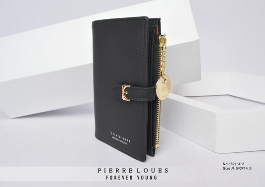 Γυναικείο πορτοφόλι Pierre Loues 821-4-2 μαύρο