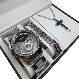 Ανδρικό Σετ Δώρου SD022 με Ρολόι και Σταυρό
