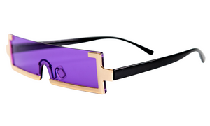 Ace Simons Γυναικεία Γυαλιά Ηλίου με Μαύρο-Χρυσό Σκελετό και Μωβ Φακό SN-106