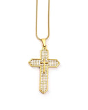 Αλυσίδα λαιμού με σταυρό WW-K460 - Χρυσό