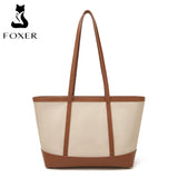 Γυναικεία Τσάντα Shopper  Ωμου Foxer 9151041F μπέζ/καφέ