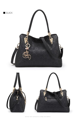 Δερμάτινη Γυναικεία Τσάντα Shopper ‘Ωμου Foxer 962061F μαύρο