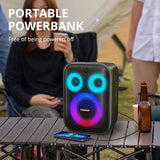 TRONSMART φορητό ηχείο Halo 200 με 2x μικρόφωνα, 120W, 15000mAh, LED, μαύρο