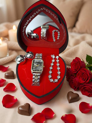 Γυναικείο Σετ Δώρου SD2028 με Ρολόι με Κοσμήματα