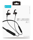 CELEBRAT earphones A15 με μαγνήτη, Bluetooth, 10mm, 130mAh, μαύρα