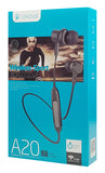 CELEBRAT earphones A20 με μαγνήτη, Bluetooth, 10mm, 70mAh, μαύρα