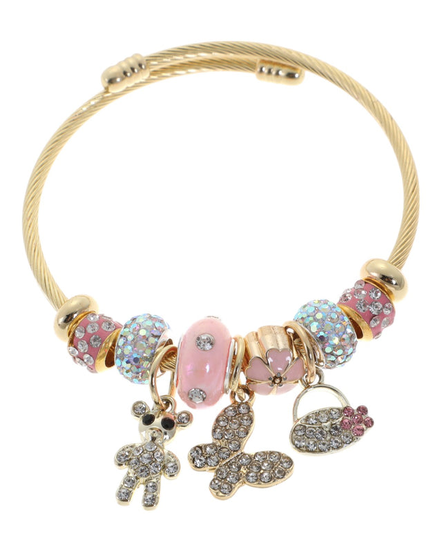 Βραχιόλι με αρκουδάκι AA-8632-16 - Ροζ