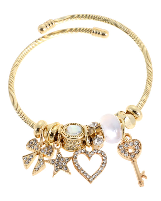 Βραχιόλι με καρδιά AA-8637-16 - Χρυσό