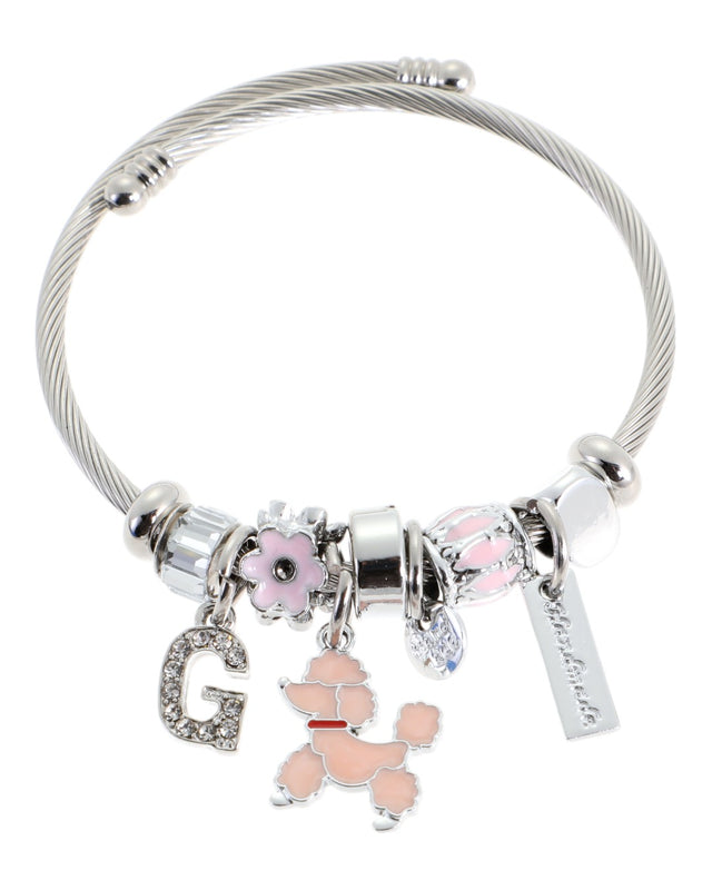 Βραχιόλι με σκυλάκι AA-8638-16 - Ασημί