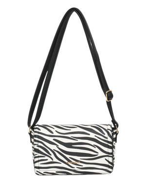 Τσάντα χιαστή BTB0030 - Ασπρο/Μαύρο