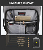 ARCTIC HUNTER τσάντα πλάτης B00227L με θήκη laptop 17", 41L, USB, μαύρη