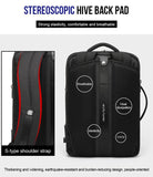 ARCTIC HUNTER τσάντα πλάτης B00345 με θήκη laptop 15.6", USB, 19-32L, μαύρη