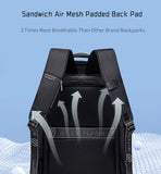 ARCTIC HUNTER τσάντα πλάτης B00492-1 με θήκη laptop 15.6", 22L, μαύρη