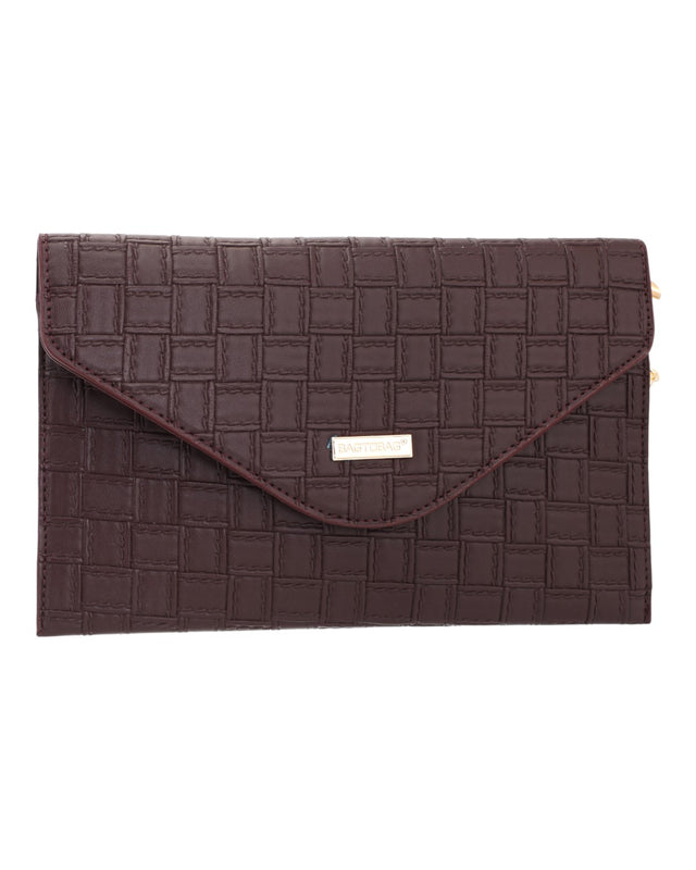 Τσάντα φάκελος clutch MD2525 - Καφέ