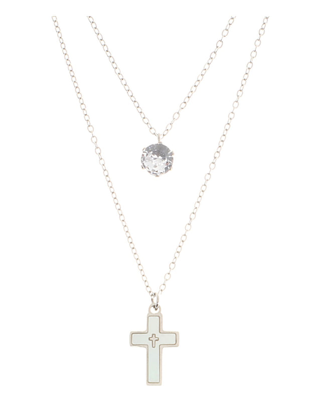 Κρεμαστό λαιμού AQE-9827-5 - Ασημί