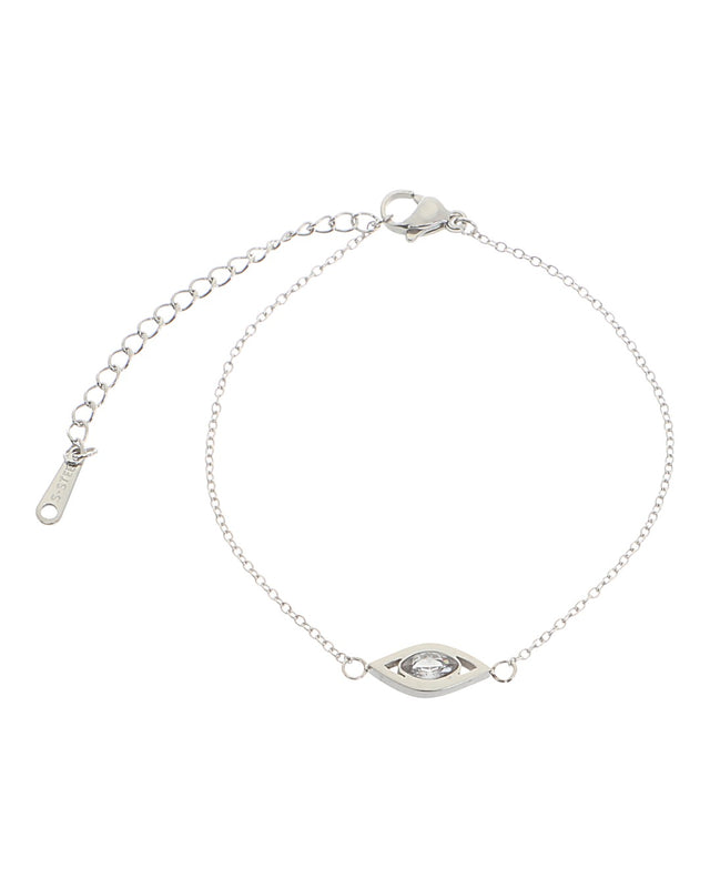 Βραχιόλι AQE-9808-5 - Ασημί