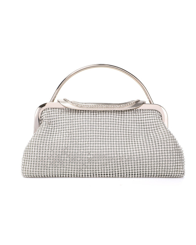 Τσάντα φάκελος clutch JH2220 - Ασημί