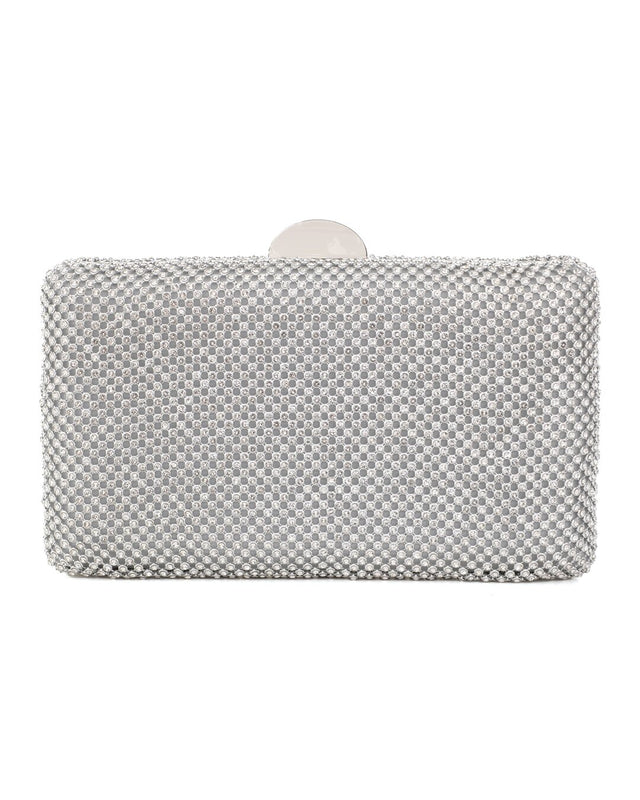 Τσάντα φάκελος clutch JH2231 - Ασημί