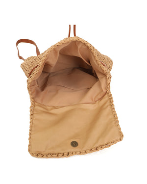 Σακίδιο πλάτης ψάθινο-XY-2540 - Μπέζ