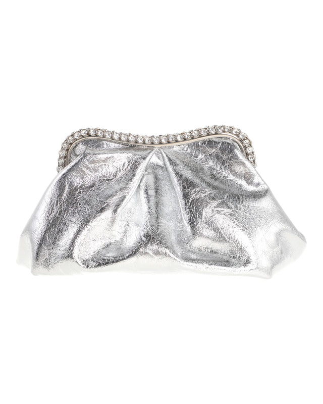 Τσάντα φάκελος clutch MD2537 - Ασημί